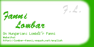 fanni lombar business card